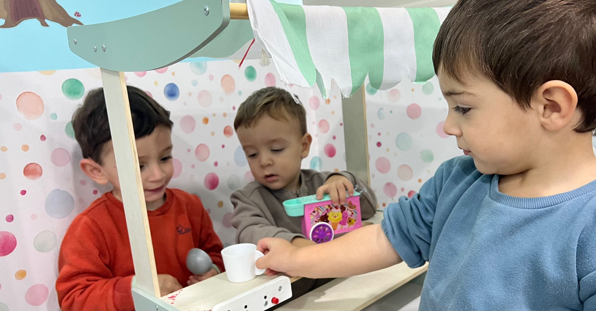 Child doing a market activity